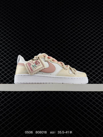 Nike Court Vision Low DIY Multicolor Pink Black White Red 35 5-41 5 Casual - Unisex (BS-71668)
