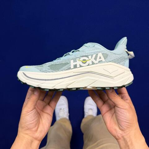HOKA Challenger 8 Light Mint Cream White Yellow Trail Shoe Trail Running Sneakers (BS-86845)