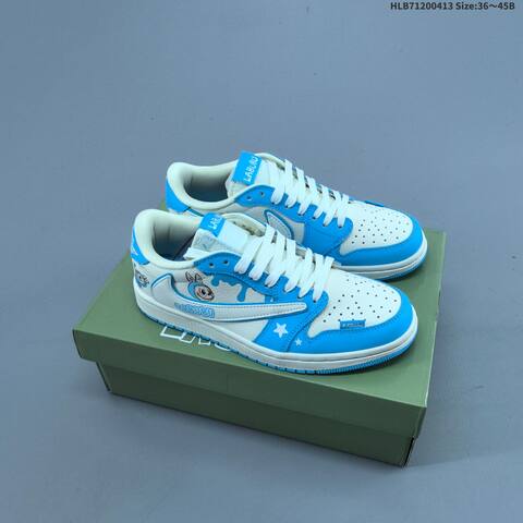 Jordan Air Jordan 1 Low x Travis Scott White Black EU 36-45 Casual - Unisex (BS-66207)