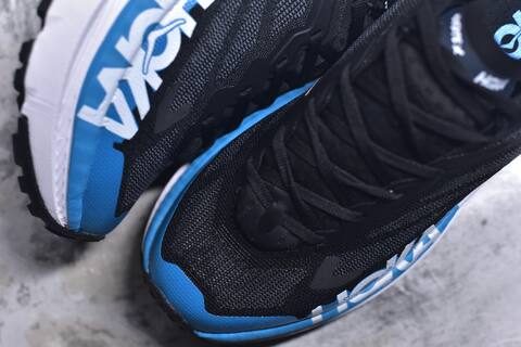 HOKA Mafate X Black White Blue Trail Shoe Trail Running Sneakers (BS-59416)