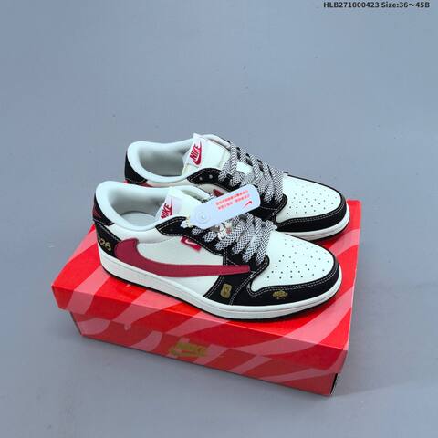 Nike Air Jordan 1 Low Black White Red EU 36-45 Lifestyle - Unisex (BS-66085)