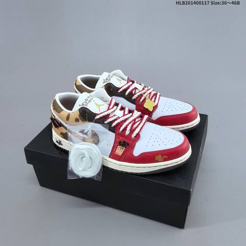 Jordan Air Jordan 1 Low OG White Red Brown Tan EU 36-46 Casual - Unisex (BS-66937)