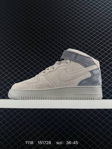 Nike Air Force 1 07 Low Light Grey Off-white With Dark Grey Accents EU 36-45 Lifestyle - Unisex (BS-74135)