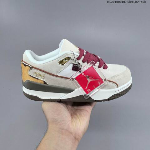 Jordan Flight Court Sail White Burgundy Brown EU 36-46 Casual - Unisex (BS-67067)