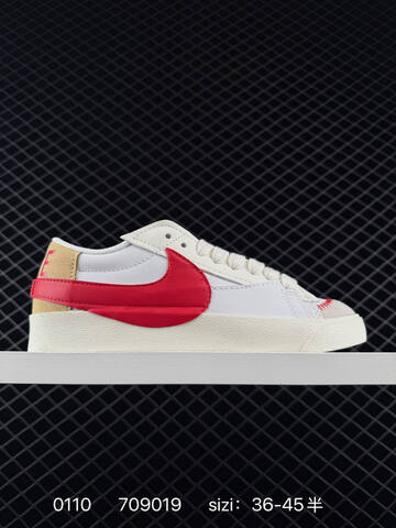 Nike Blazer Low 77 Jumbo White Red Black EU 36-45 Casual - Unisex (BS-73206)