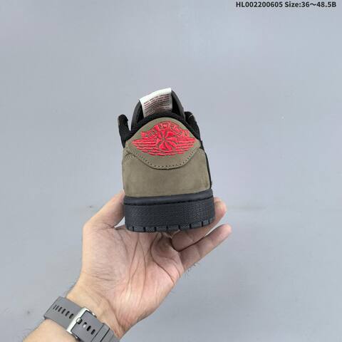 Jordan Travis Scott x Air Jordan 1 Low Velvet Brown Black EU 36-48 5 Casual - Unisex (BS-65804)