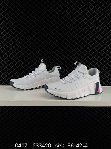 Nike Free Metcon 6 Light Grey White With Dark Grey And Hot Pink Accents EU 36-42 With Half Sizes Training - Unisex (BS-72259)
