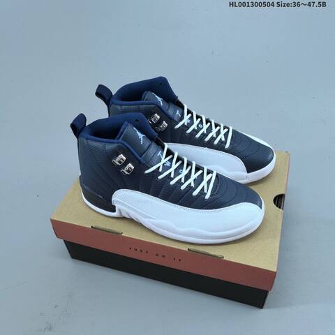 Jordan Air Jordan 12 Retro Obsidian Navy White 36 47 5 Basketball - Unisex (BS-66050)