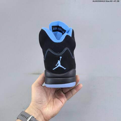 Jordan Air Jordan 5 Retro Black University Blue Grey EU 40-47 5 Basketball - Men's (BS-66131)
