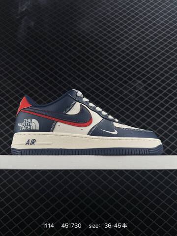 Nike Air Force 1 Low Navy Cream Red And Black White EU 36-45 5 Lifestyle - Unisex BS-74212