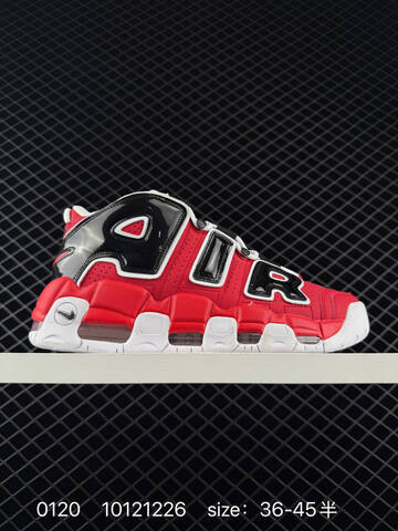 Nike Air More Uptempo Black White Red 36-45 Basketball - Unisex (BS-73057)
