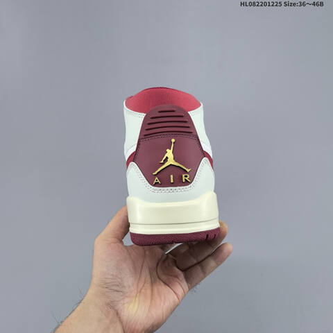 Jordan Air Jordan Legacy 312 White Burgundy Cream Gold 36 46B Lifestyle - Women's (BS-67276)