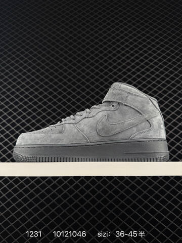 Nike Air Force 1 Mid Grey Black EU 36-45 5 Lifestyle - Unisex (BS-73365)
