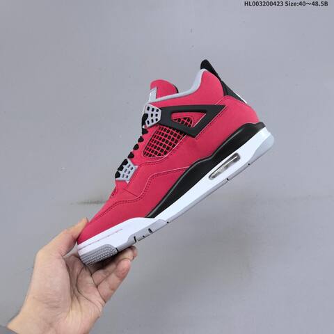 Jordan Air Jordan 4 Retro Toro Bravo Red Black White Grey 40-48 5 Basketball - Men's (BS-66082)