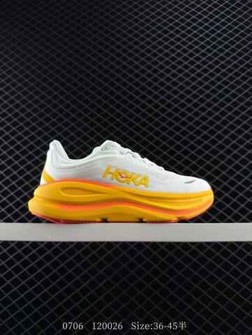 HOKA ONE ONE Bondi 9 White Yellow Orange Red EU 36-45 Running Shoe Running Sneakers - Unisex (BS-86568)