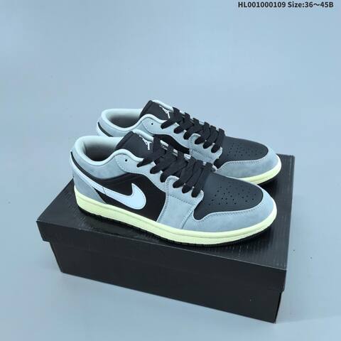 Jordan Air Jordan 1 Low Light Smoke Grey Black White EU 36-45 Casual - Unisex (BS-67047)
