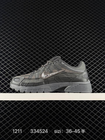 Nike P-6000 Premium Dark Grey Black With Silver And Red Accents EU 36-45 5 Running - Unisex (BS-73769)