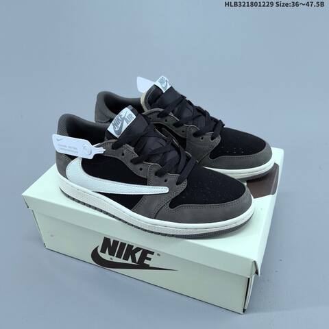 Jordan Travis Scott x Air Jordan 1 Low OG Reverse Mocha Black White Dark Mocha EU 36-47 5 Basketball - Unisex (BS-67194)