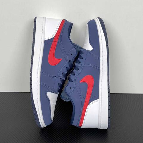 Jordan Air Jordan 1 Low CZ8454-400 Navy Blue White Red Sneaker BS-87183
