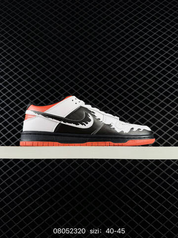 Nike SB Dunk Low Pro Black White Orange 40-45 Skate - Men's (BS-69932)