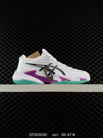 ASICS COURT FF 3 NOVAK White Black Purple Teal EU 36-47 Tennis Shoe Casual Sneakers - Unisex (BS-81785)