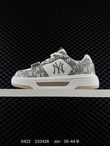 MLB Chunky Liner NY Monogram Khaki White Beige EU 35-44 Skate Shoe Skate Sneakers - Unisex