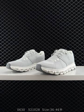 On Cloud 6 Light Grey White Dark Grey EU 36-46 Running Shoe Running Sneakers - Unisex (BS-85540)