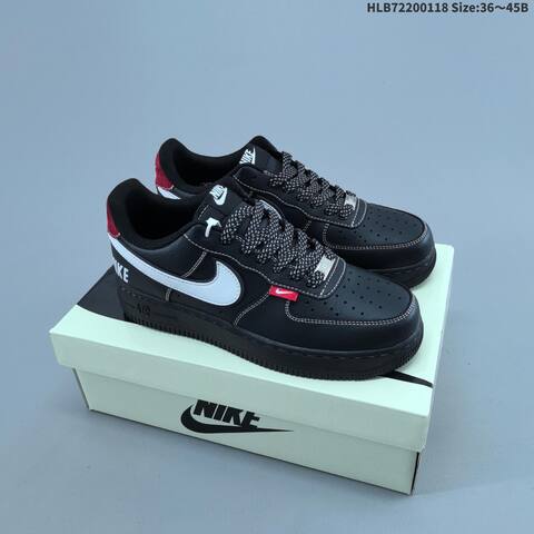 Nike Air Force 1 07 LV8 Black White Red EU 36-45 Sneaker - Unisex BS-61931