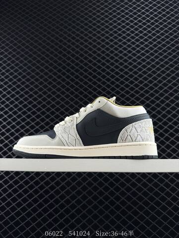 Jordan Air Jordan 1 Low SE Light Grey Dark Off White Yellow Black EU 36-46 Sneaker - Unisex (BS-81164)