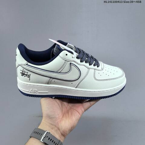 Nike Air Force 1 07 Stussy Off White Black Navy Blue EU 39-45 Sneaker - Unisex BS-60759