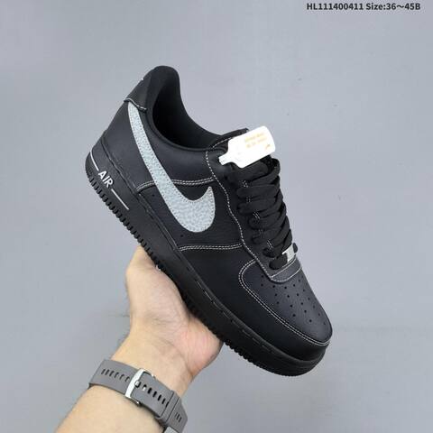 Nike Air Force 1 07 Black Silver EU 36-45 Sneaker - Unisex BS-60813