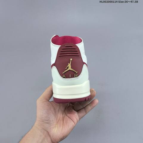 Jordan Air Jordan Legacy 312 White Burgundy Cream 36 47 5 Basketball - Unisex (BS-66984)