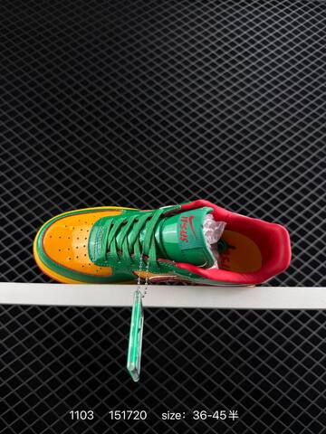 Nike Air Force 1 07 Green Yellow Red EU 36-45 Lifestyle - Unisex (BS-74389)