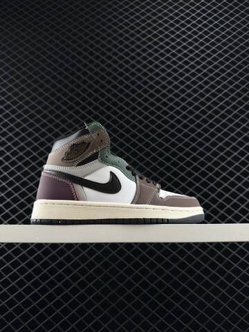 Jordan Air Jordan 1 High White Grey Black Blue Sneaker (BS-81092)