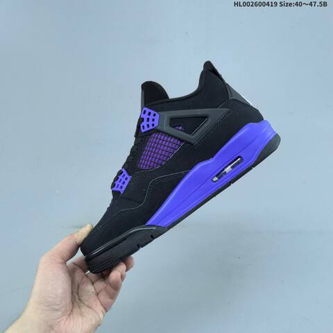 Jordan Air Jordan 4 Retro Purple Thunder Black Purple EU 40-47 5 Basketball - Men's (BS-66133)