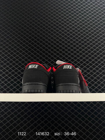 Nike Dunk Low Black Red 36-46 Skate - Unisex (BS-74063)