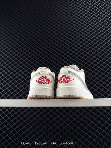 Jordan Air Jordan 1 Low Sail Grey Red Tan EU 36-46 Sneaker - Unisex BS-80844