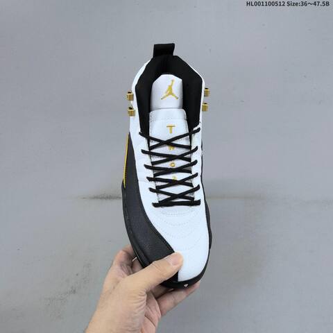 Jordan Air Jordan 12 Retro Royalty White Black Gold EU 36-47 5 Basketball - Unisex (BS-65982)