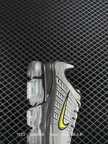 Nike Air VaporMax 360 Silver Black With Iridescent Green-yellow Swoosh 35 5-46 5 Running - Unisex (BS-74039)