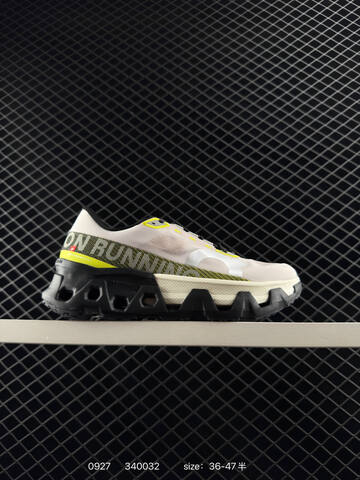 On Cloudmonster Hyper Pearl Ivory Black Neon Yellow EU 36-47 Running Shoe Running Sneakers - Unisex (BS-85489)