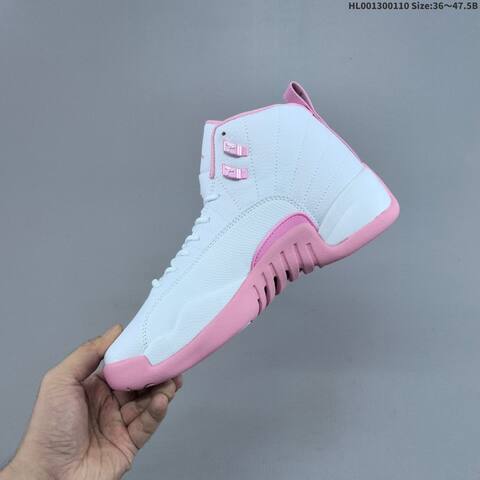 Jordan Air Jordan 12 Retro White Pink 36 47 5 Basketball - Unisex (BS-67021)