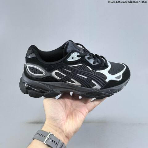 ASICS Gel-NYC 2 0 Black Gray Silver EU 36-45 Running Shoe Running Sneakers - Unisex BS-68814
