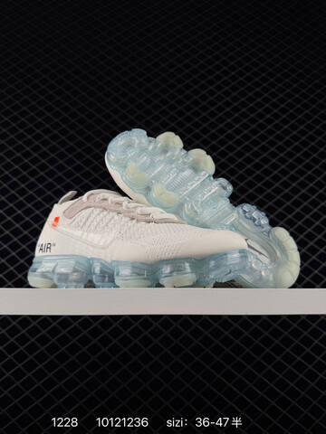 Nike Off-White x Air VaporMax Flyknit Black White And White Cream EU 36-47 5 Running - Unisex (BS-73428)