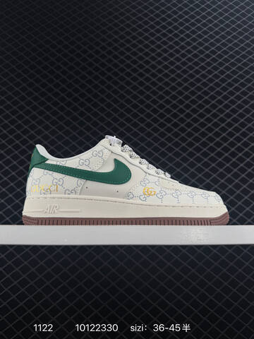Nike Air Force 1 07 Low White Green EU 36-45 Casual - Unisex (BS-74059)