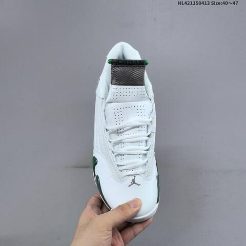 Jordan Air Jordan 14 Retro White Green EU 40-47 Basketball - Men's (BS-66202)