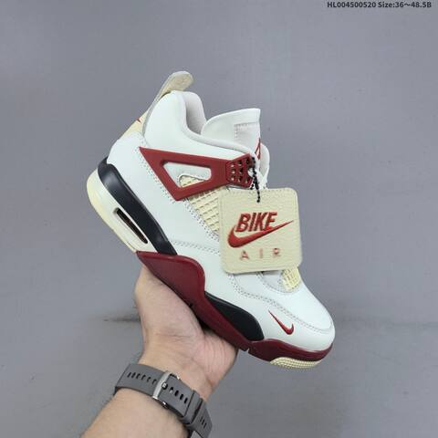 Jordan Air Jordan 4 Sail Cinnabar White Black 36-48 5 Basketball - Unisex BS-65912