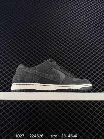 Nike Dunk Low Black Charcoal Gray White 36-45 Skate - Unisex (BS-74540)