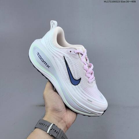 Nike Vomero Plus ReactX Air Zoom White Pink Light Green Navy EU 36 40 Running Shoe EU 36-40 - Unisex BS-60191