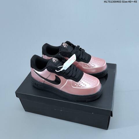 Nike Air Force 1 07 Metallic Red Metallic Rose Gold Black EU 40-45 Sneaker - Men s BS-60965