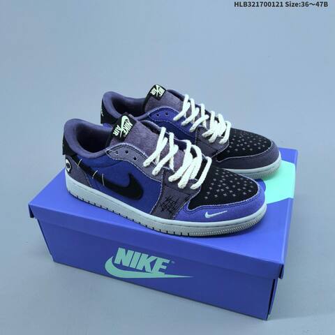 Jordan Air Jordan 1 Retro Low OG Purple Black Grey EU 36-47 Basketball - Unisex (BS-66892)